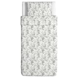 ALVINE KVIST Duvet cover and pillowcase, white/grey, 150x200/50x80 cm