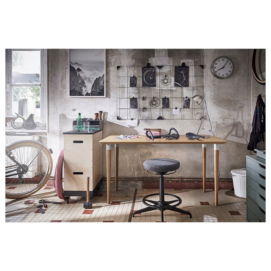 ANFALLARE / HILVER desk, bamboo, 140x65 cm IKEA