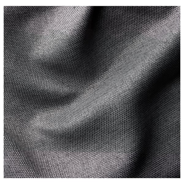 ANNAKAJSA Room darkening curtains, 1 pair, grey/with heading tape, 145x250 cm