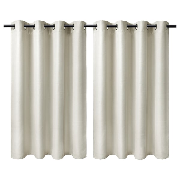ANNAKAJSA Room darkening curtains, 1 pair, white/with eyelets, 145x137 cm
