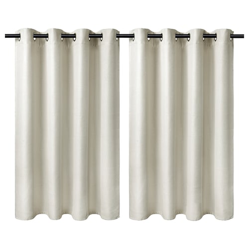 ANNAKAJSA Room darkening curtains, 1 pair, white/with eyelets, 145x137 cm