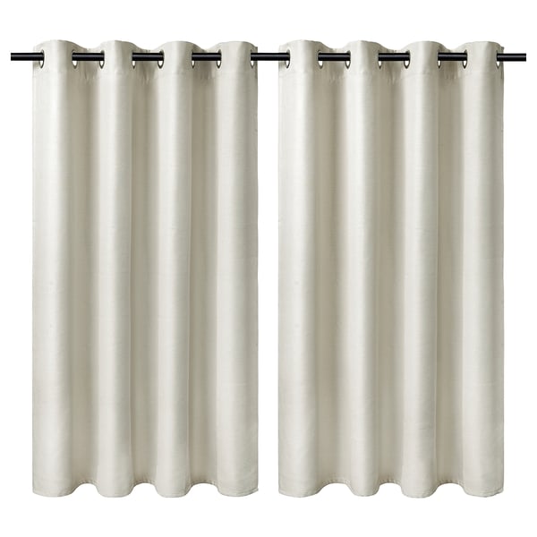 ANNAKAJSA Room darkening curtains, 1 pair, white/with eyelets, 145x165 cm