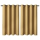 ANNAKAJSA Room darkening curtains, 1 pair, yellow-brown/with eyelets, 145x137 cm