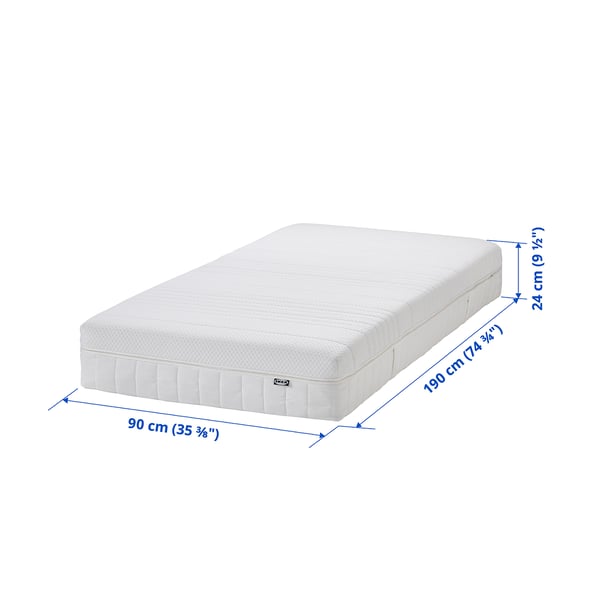 ÅNNELAND Hybrid mattress, medium firm/white, Standard Single