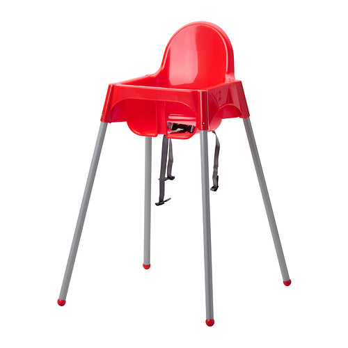 ANTILOP Highchair with safety belt IKEA Easy to disassemble and carry along.