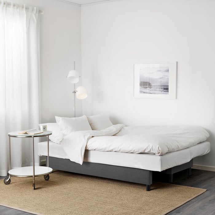 ASARUM 3seat sofabed, Knisa dark grey IKEA