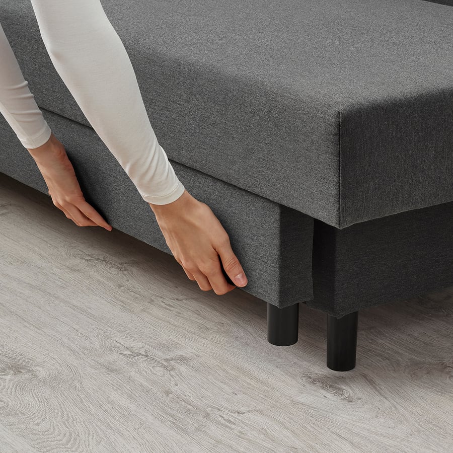 ASARUM Knisa dark grey, 3seat sofabed IKEA