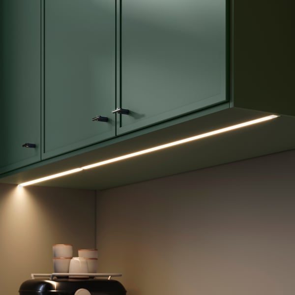 ASPUDDEN Cover panel for lighting, dark grey-green, 221 cm