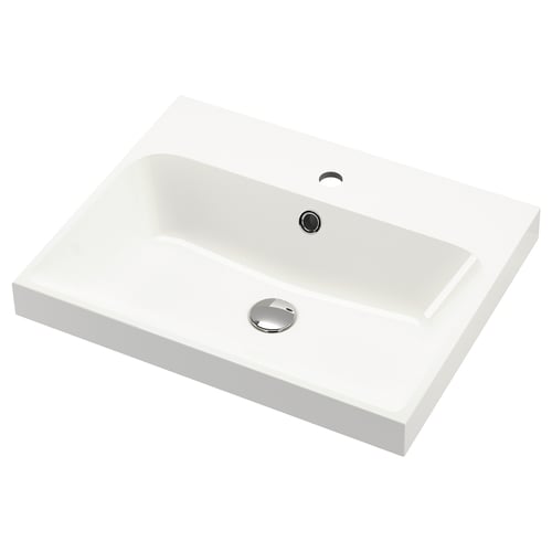 BACKSJÖN Wash-basin - white 60x48 cm