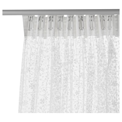 BÄCKTISTEL Curtains, 1 pair, white, 145x300 cm IKEA