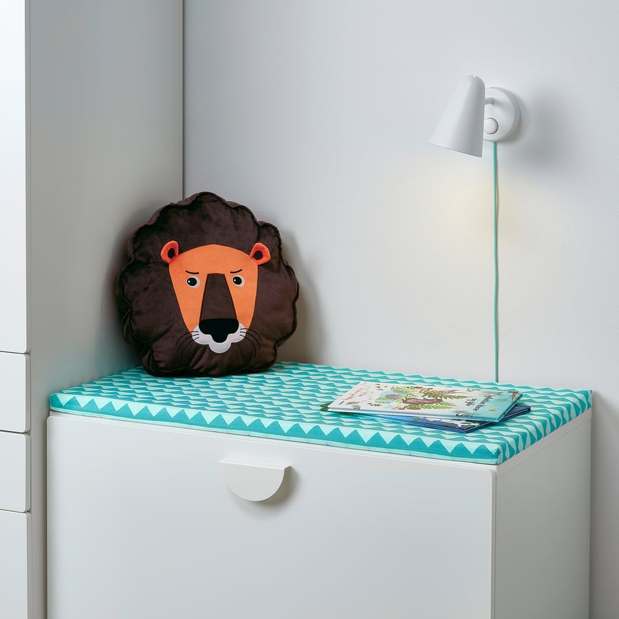 BÄNKKAMRAT bench pad, turquoise, 90x50x3 cm IKEA