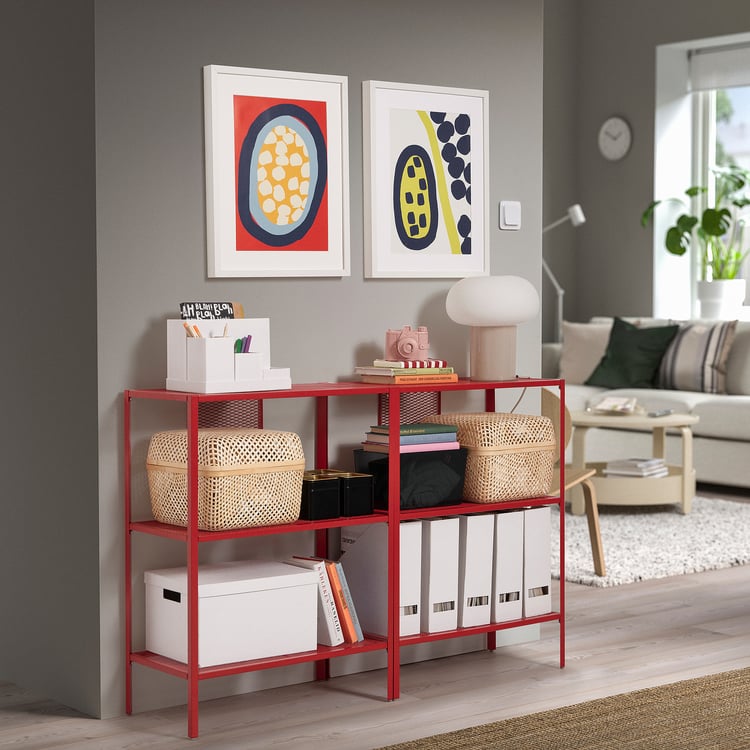 BAGGEBO Shelving unit, red, 60x30x80 cm - IKEA