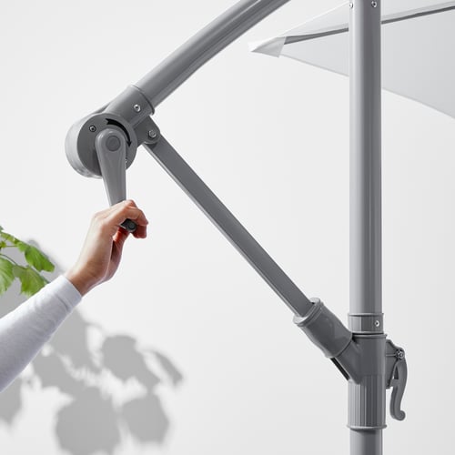 BAGGÖN cantilever parasol, white, 250 cm IKEA