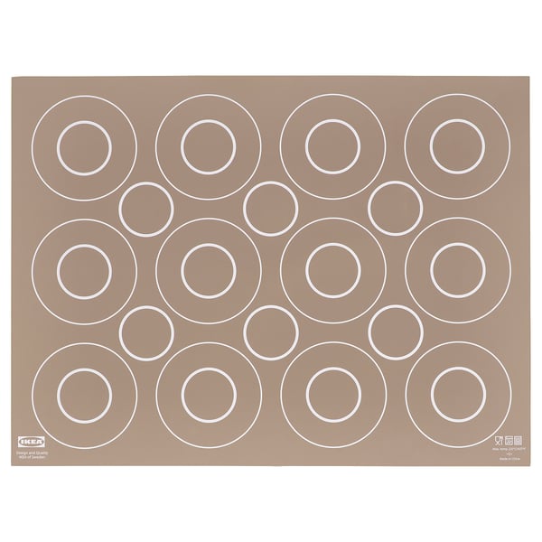 BAKTRADITION Tapis de cuisson, blanc/turquoise, 61x46 cm - IKEA