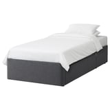 BALESTRAND Divan base with drawer, right/Skiftebo grey, Small Double