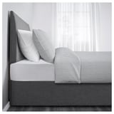 BALESTRAND Divan bed with 1 drawer, right/Skiftebo grey, Small Double