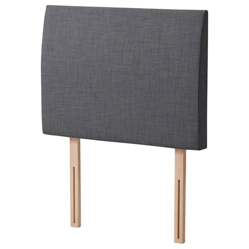 BALESTRAND headboard, grey, fabric, rectangular.