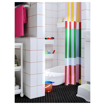 BANJANTRÄD Shower curtain, multicolour, 180x180 cm