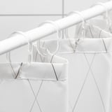 BASTSJÖN Shower curtain, white/grey/beige, 180x180 cm