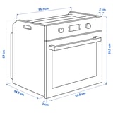 BEJUBLAD Forced air oven, IKEA 500/white glass