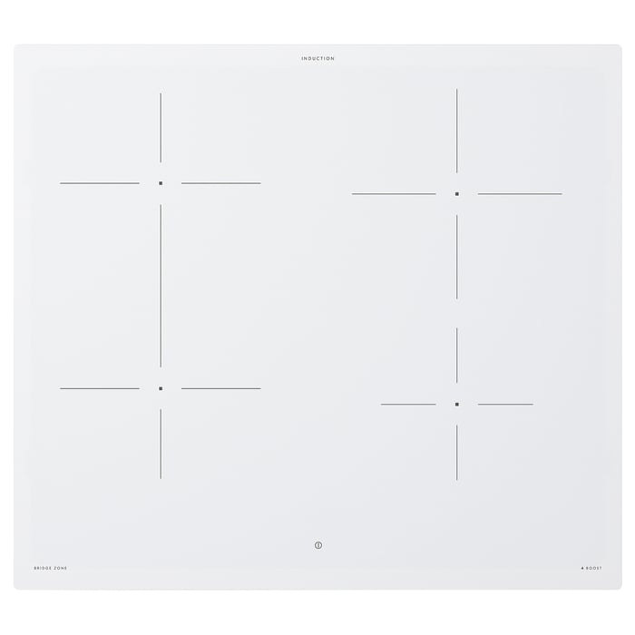 BEJUBLAD Induction hob, IKEA 500 white, 58 cm IKEA