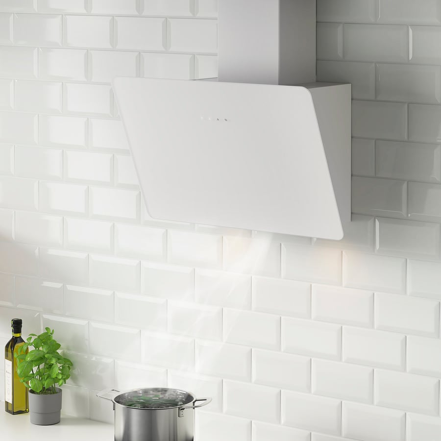BEJUBLAD white, Wall mounted extractor hood IKEA