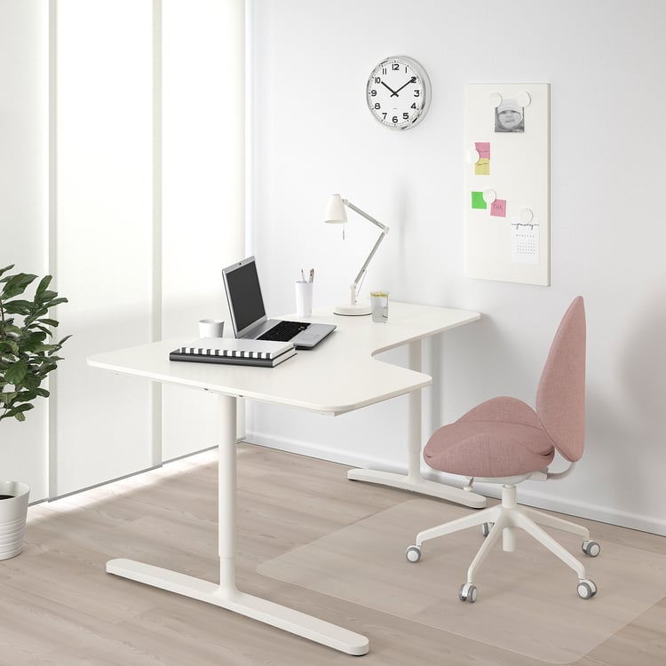 BEKANT white, Corner desk left, 160x110 cm IKEA