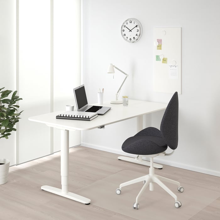 BEKANT desk sit/stand, white, 160x80 cm IKEA