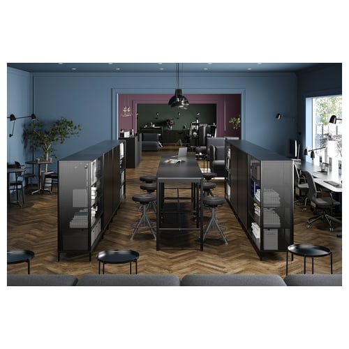 BEKANT shelving unit, black, 121x134 cm IKEA