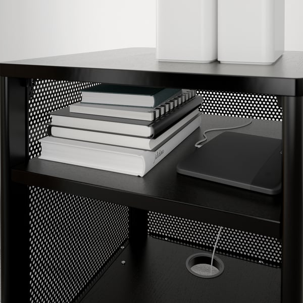 BEKANT storage unit with smart lock, mesh black, 41x61 cm IKEA