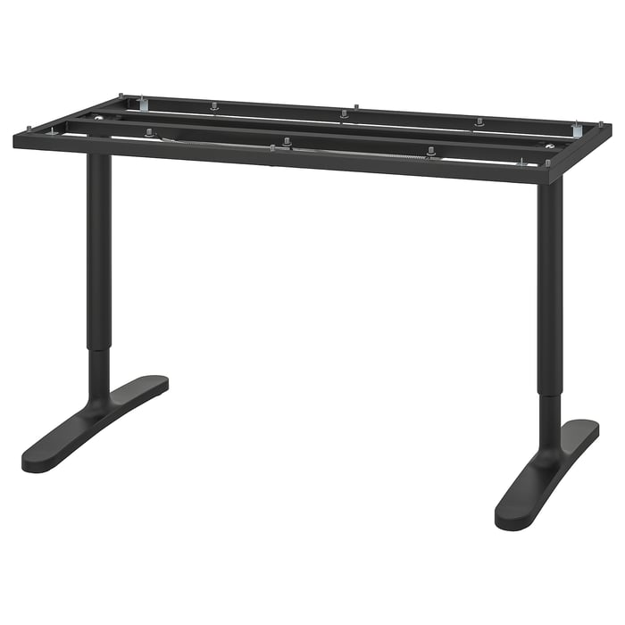 BEKANT black, Underfor table top, 140x60 cm IKEA