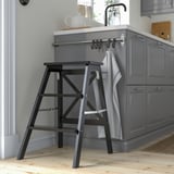BEKVÄM Step stool, black, 63 cm