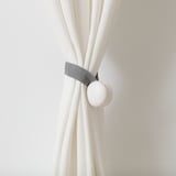 BERGKLEMATIS Magnetic curtain tie-back, grey