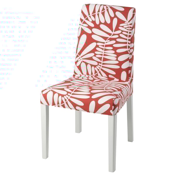 BERGMUND dining chair cover, red/white IKEA