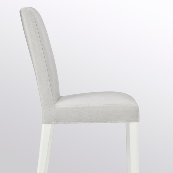 BERGMUND Chair, white/Ramna light grey