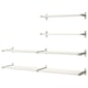 BERGSHULT / GRANHULT Wall shelf combination, white/nickel-plated, 160x30 cm