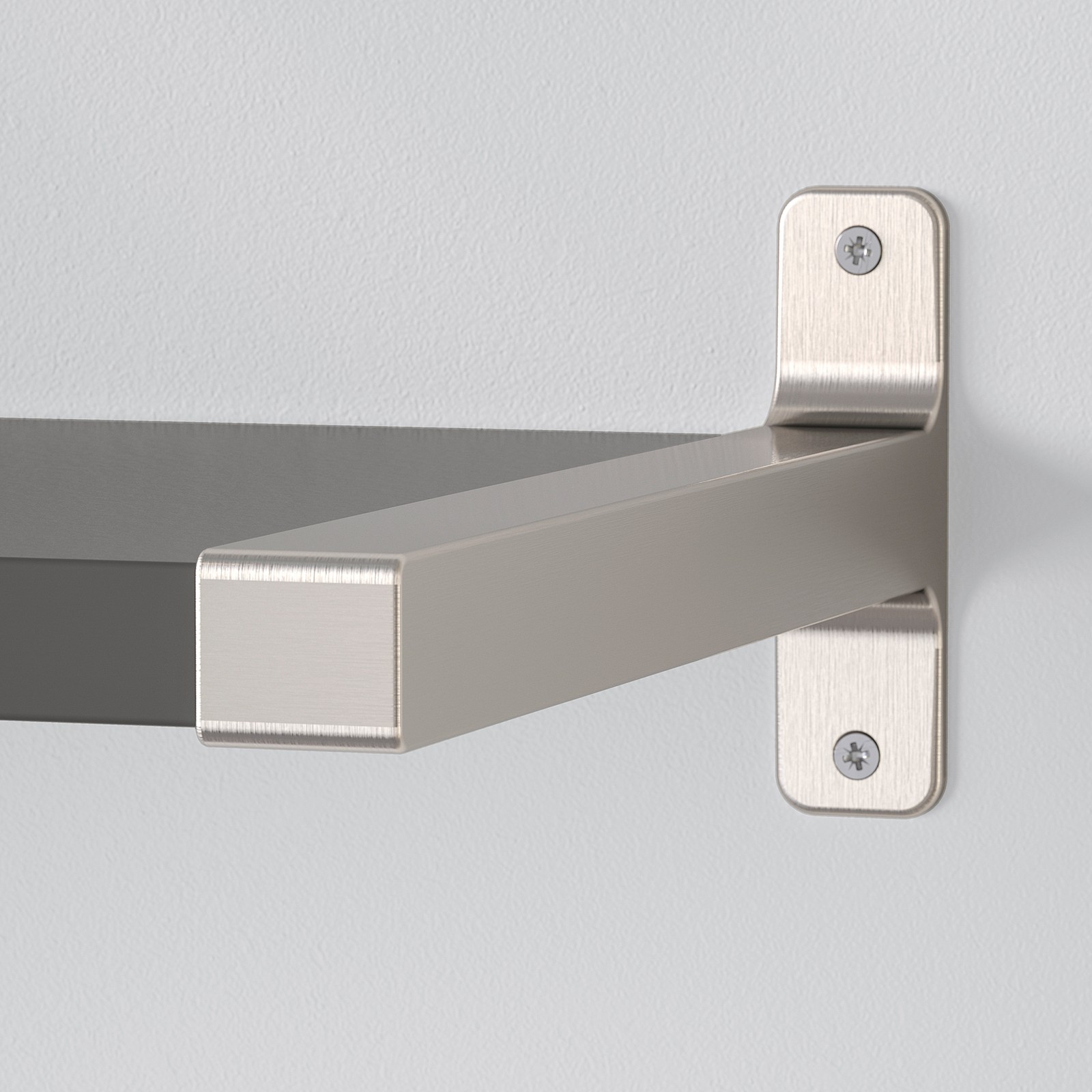 BERGSHULT / GRANHULT dark grey, nickelplated, Wall shelf, 80x30 cm IKEA