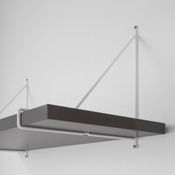 BERGSHULT / PERSHULT dark grey, white, Wall shelf combination, 120x30 cm. Order here! IKEA