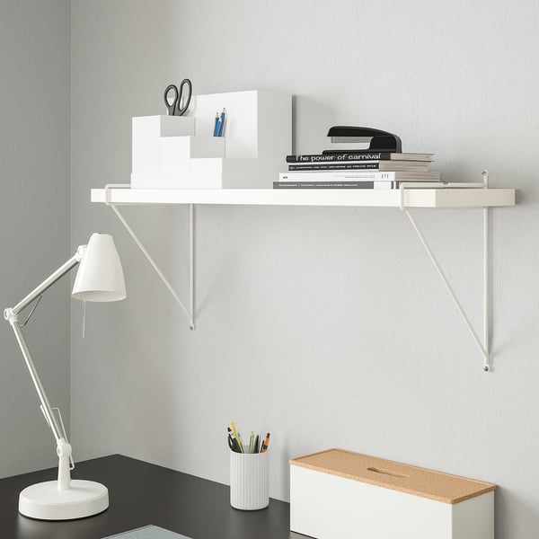 BERGSHULT Shelf, white, 80x20 cm