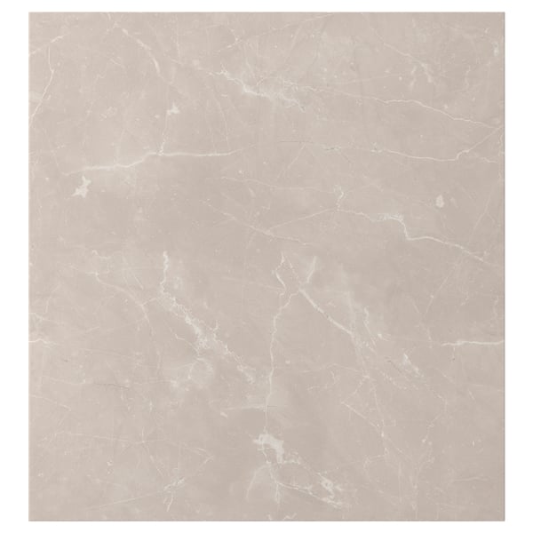 BERGSVIKEN beige marble-textured cabinet front. Modern & sleek design with metal accents.