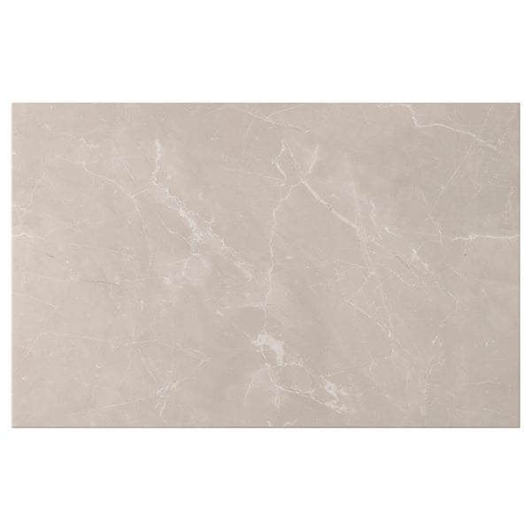 Beige BERGSVIKEN marble-patterned panel with smooth surface. Rectangle shape, sophisticated design.