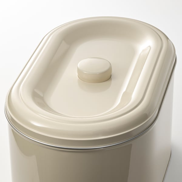 BERÖMLIG beige, Tin with lid set of 2 IKEA