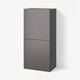 BESTÅ Shelf unit with doors, dark grey/Lappviken dark grey, 60x42x129 cm