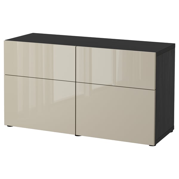 BESTÅ sideboard in white with drawers and shelves, sleek design.