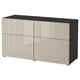 BESTÅ sideboard in white with drawers and shelves, sleek design.