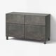BESTÅ Storage combination w doors/drawers, dark grey Kallviken/Stubbarp/dark grey concrete effect, 120x42x74 cm