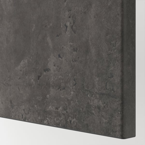 Grey BESTÅ shelf, textured, durable surface.