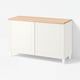 BESTÅ Storage combination with doors, white/Smeviken/Kabbarp white, 120x42x76 cm