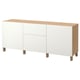 BESTÅ Storage combination with drawers, oak effect/Lappviken white, 180x42x74 cm