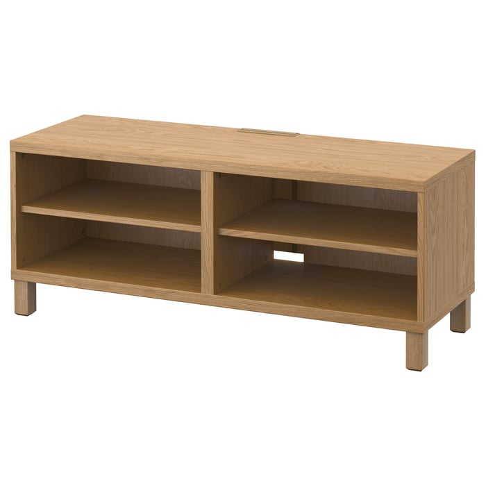 BESTÅ TV bench, oak effect, 120x40x48 cm IKEA